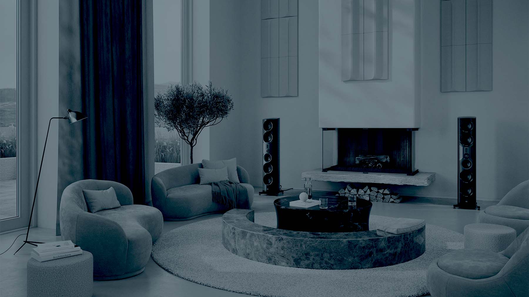 dali blue filter background for kunde segmenter