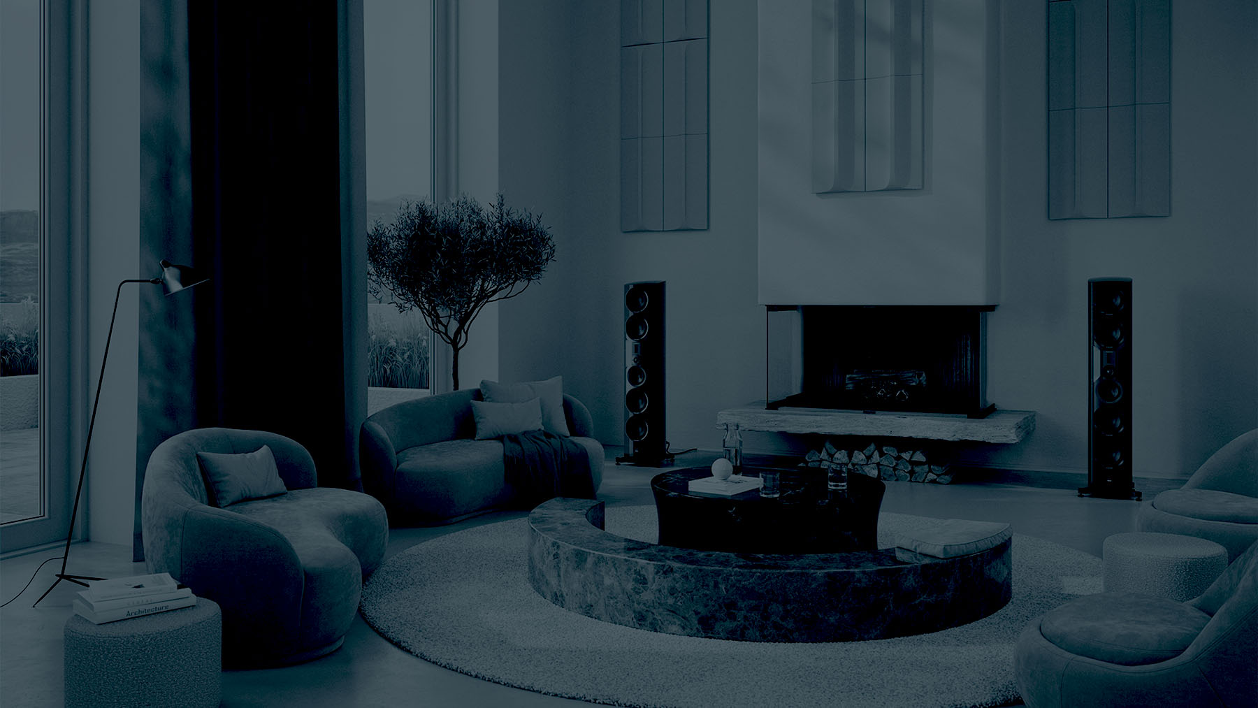 dali blue filter background for kunde segmenter